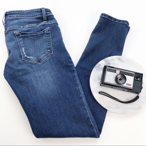 SALT TREE Kan Can USA Women's Stretchy Five Pocket Distressed High Wai -  SaltTree